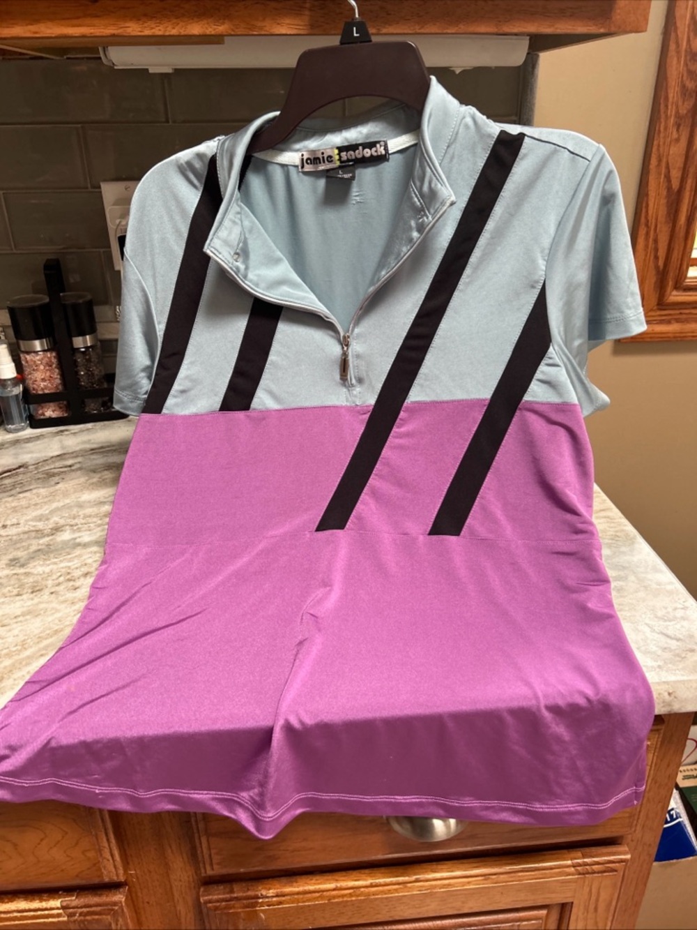 JAMIE SADOCK 1/4 Zip Women L Tennis Pickleball Sleeveless Golf Stretch Shirt